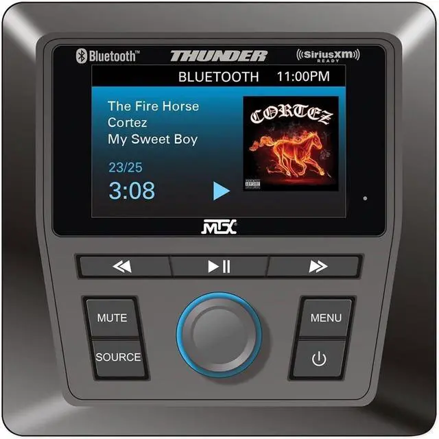 Alt view image 2 of 7 - Audiosavings Bundle:(1) MTX AWMC3 Marine Receiver w/Bluetooth AM/FM/WB/SiriusXM 4 Boat/RZR/ATV/UTV/Cart Bundle with (1) Rockville Rock Everywhere Portable Bluetooth Speaker (2 Items)