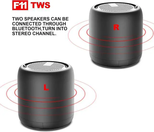 Alt view image 5 of 7 - Portable Bluetooth Speakers, Mini Bluetooth Speaker, Waterproof Outdoor Speaker Bluetooth 5.0, Small Wireless Speakers, with Long Battery Life