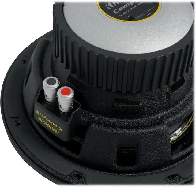 Alt view image 4 of 7 - Audiosavings Bundle: (1) Kicker 50CWCD84 CompC 8" Subwoofer DVC 4 ohm Car Stereo Sub CWCD84 Bundle with (1) Pair Rockville RPB3-BLACK Handheld Wireless Linking Portable Bluetooth Speakers (2 Items)