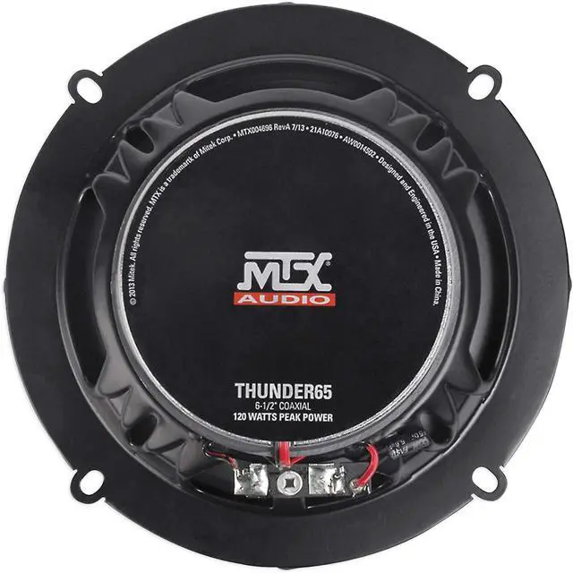 Alt view image 4 of 7 - Audiosavings Bundle: Pair of MTX THUNDER65 6.5" 240 Watt 2-Way Car Audio Coaxial Speakers Bundle with Rockville RockShip 50 Watt Portable Bluetooth Speaker w/LED Lights+Radio/USB/AUX (2 Items)