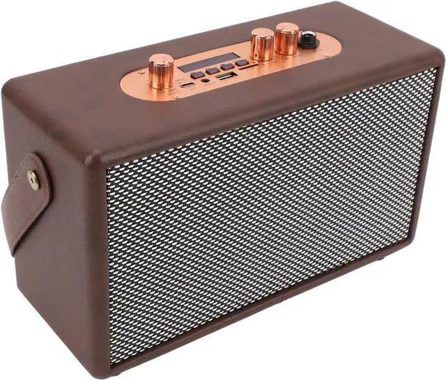 Alt view image 6 of 7 - Sanpyl Bluetooth Speaker, 20W Retro Cordless Bluetooth Speaker with 3600mAh Rechargeable Battery, 8H Playtime, Portable Outdoor Speaker for Home Party