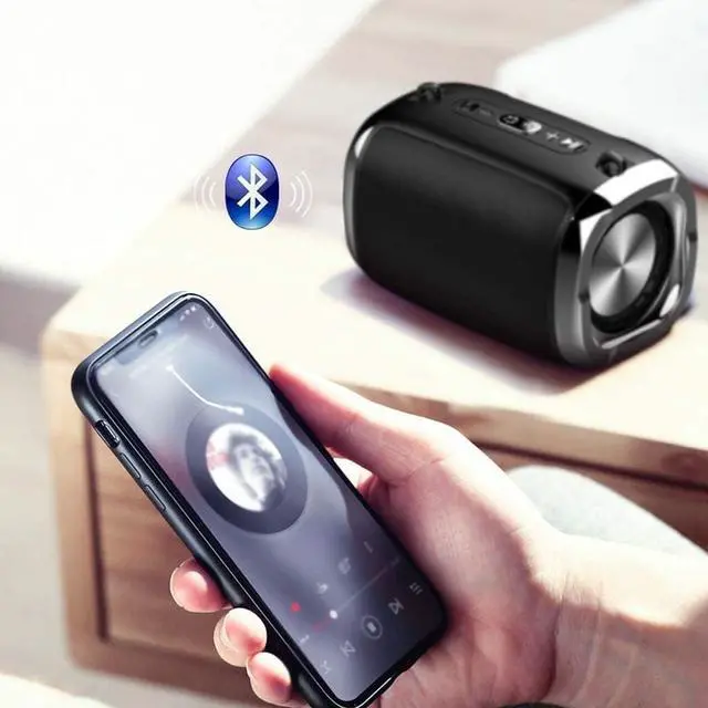 Alt view image 6 of 6 - Bluetooth Portable Speaker, Compact Size, Surprisingly Loud Volume & Bass, 100 Foot Wireless Range, Perfect Travel Speaker(Red)