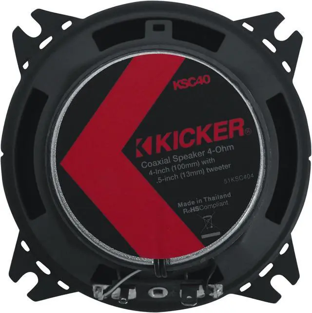 Alt view image 3 of 7 - Audiosavings Bundle: (1) Pair Kicker 51KSC404 4" 75 Watt RMS Car Audio Speakers KSC404 KSC40 Bundle with (1) Pair Rockville RPB3-BLACK Handheld Wireless Linking Portable Bluetooth Speakers (Items 4)