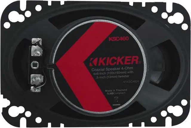 Alt view image 3 of 7 - Audiosavings Bundle: (1) Pair Kicker 51KSC4604 4x6 75 Watt RMS Car Audio Speakers Bundle with (1) Pair Rockville RPB3-BLACK Handheld Wireless Linking Portable Bluetooth Speakers (Items 4)