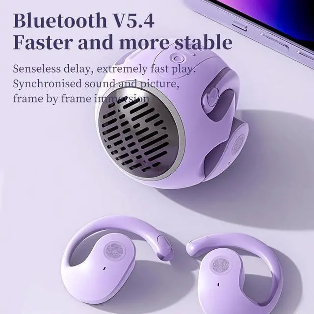 Alt view image 6 of 6 - Portable Bluetooth Speakers, Open Ear Headphones Wireless and Bluetooth Speaker, Waterproof Outdoor Speaker Bluetooth 5.4, Small Wireless Speakers, Open Ear Earbuds with Long Battery Life as Gifts