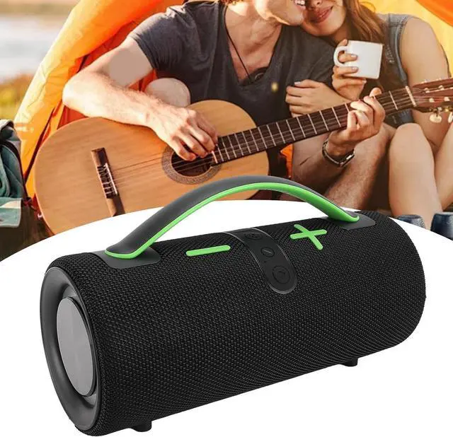 Alt view image 5 of 7 - WL Bluetooth Speaker, IPX4 Water Bluetooth V5.3 Speaker with RGB Lights, Built in Mic, Portable Speaker with Handle for Outdoor, Pool, Beach, Immersive Sound (Green
