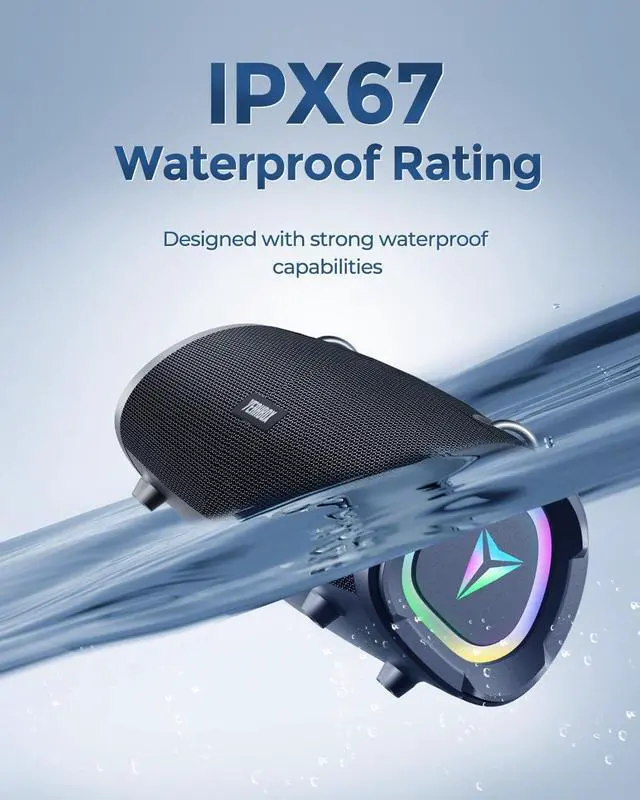 Alt view image 4 of 7 - Sonic Boom 100W(120w Peak) Portable Speaker Loud Wireless Bass Booster with RGB Lights, IPX6 Waterproof Outdoor Large Big Subwoofer, Dual DSP, Indoor/Outdoor for Camping, Party/24H/TF/AUX/EQ