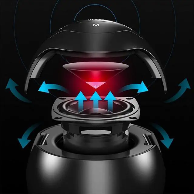 Alt view image 7 of 7 - Outdoor Speakers,Bluetooth Shower Speaker Waterproof,Portable Speaker, Wireless Bluetooth Speaker Subwoofer High Volume 3D Surround Home Small Portable Portable Outdoor Audio