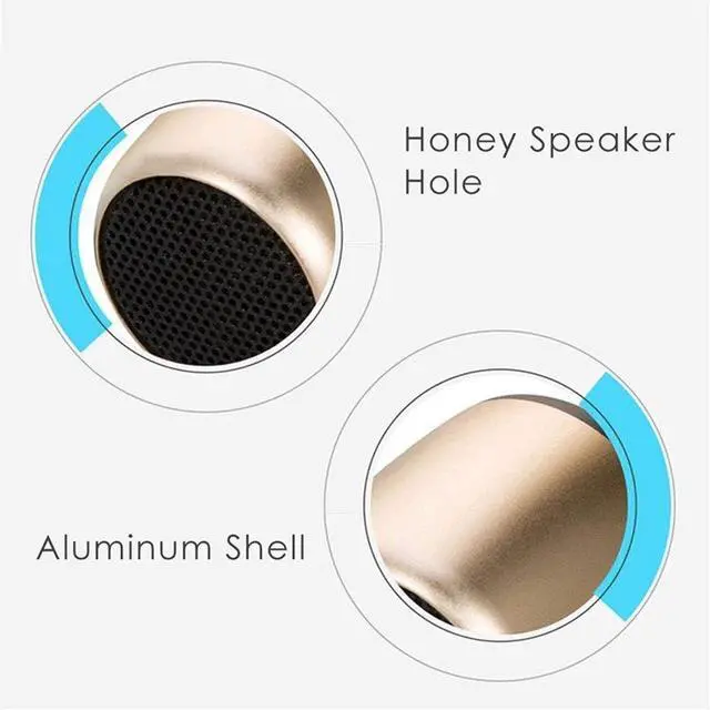 Alt view image 3 of 7 - Outdoor Speakers,Bluetooth Shower Speaker Waterproof,Portable Speaker, Super Mini Wireless Bluetooth Speaker Pocket Size Portable Bass Aluminum Speaker Selfie Remote Button Music Play