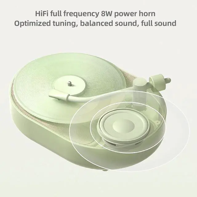 Alt view image 5 of 7 - Tangxi Bluetooth Speaker Record Player Shaped, 3 in 1 Wire Less Speakers with Aromatherapy Function & LED Night Light, 2 Light Modes, Portable Bluetooth Speaker for Office Home Decor