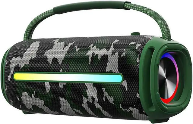 Main image of Portable Intelligent Wireless Speaker, Dual Speakers, Powerful Sound and Deep Bass, Support U Disk/TF Card, Waterproof Bluetooth Speakers for Outdoor,Party,Home,Beach,Camping. Camouflage