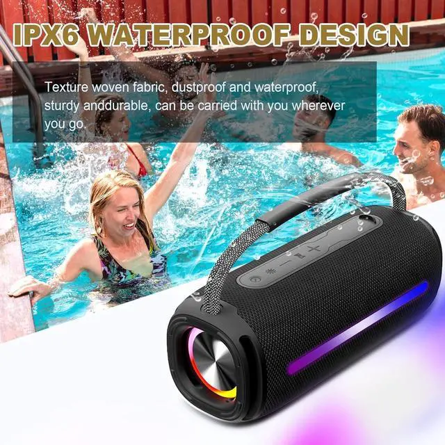 Alt view image 2 of 7 - Portable Intelligent Wireless Speaker, Dual Speakers, Powerful Sound and Deep Bass, Support U Disk/TF Card, Waterproof Bluetooth Speakers for Outdoor,Party,Home,Beach,Camping. Camouflage