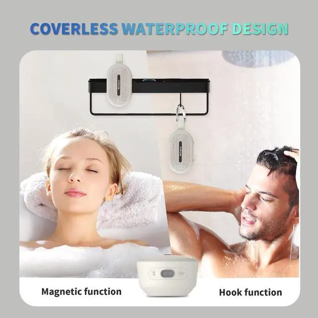 Alt view image 7 of 7 - SOWO Wireless Bluetooth Speaker, Ultra Portable Magnetic Speaker, Coverless IP67 Waterproof Design, 24 H Playtime, Small Speaker with Pro Sound, for Indoors, Outdoors, Hiking and Golf Speaker