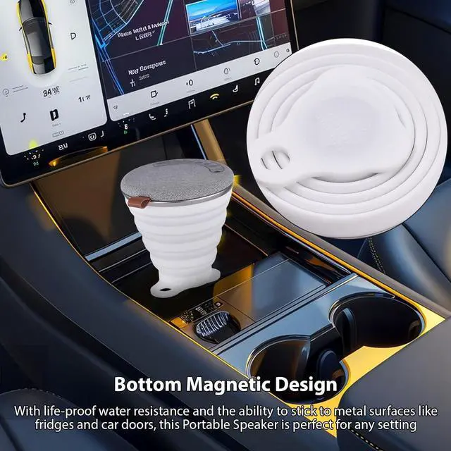 Alt view image 6 of 7 - Portable Bluetooth Speakers Wireless, Multifunctional Folding Portable Speaker, Sleep Sound Machine with 10 Hrs Playtime, TWS, Night Lighting Timer Sleep Aid for Travel Outdoor - Black/Grey