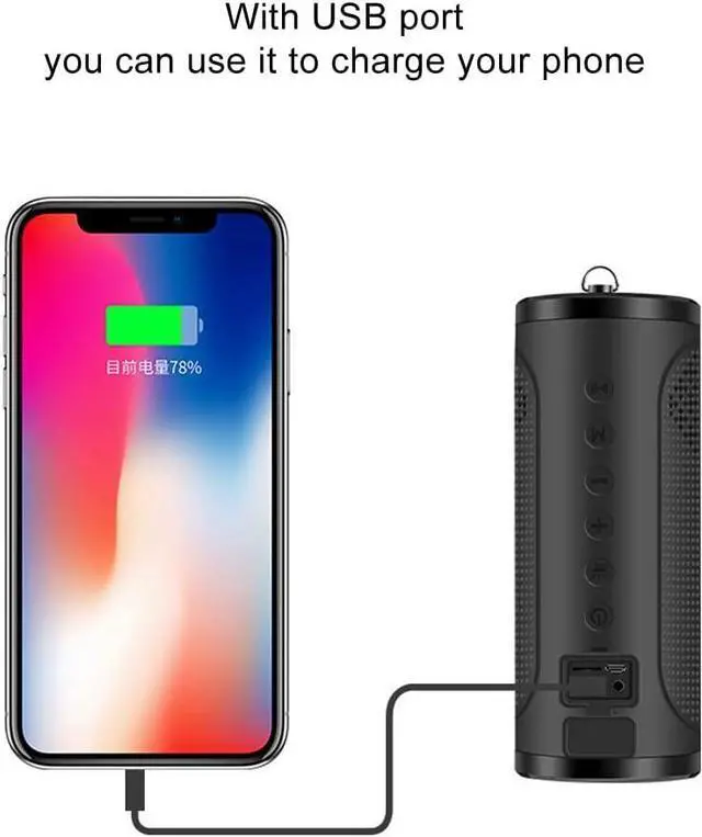 Alt view image 4 of 7 - Bluetooth Speaker, X12 Portable Outdoor Cycling Bluetooth Subwoofer Portable Bluetooth Speaker for Travel, Sport