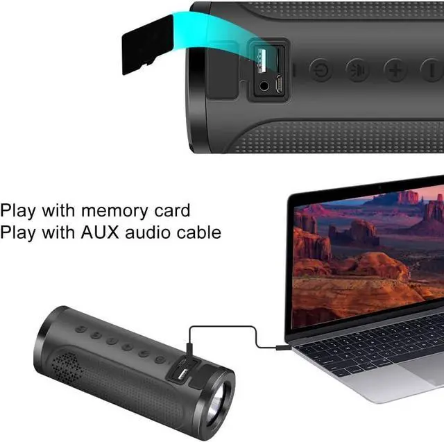 Alt view image 5 of 7 - Bluetooth Speaker, X12 Portable Outdoor Cycling Bluetooth Subwoofer Portable Bluetooth Speaker for Travel, Sport