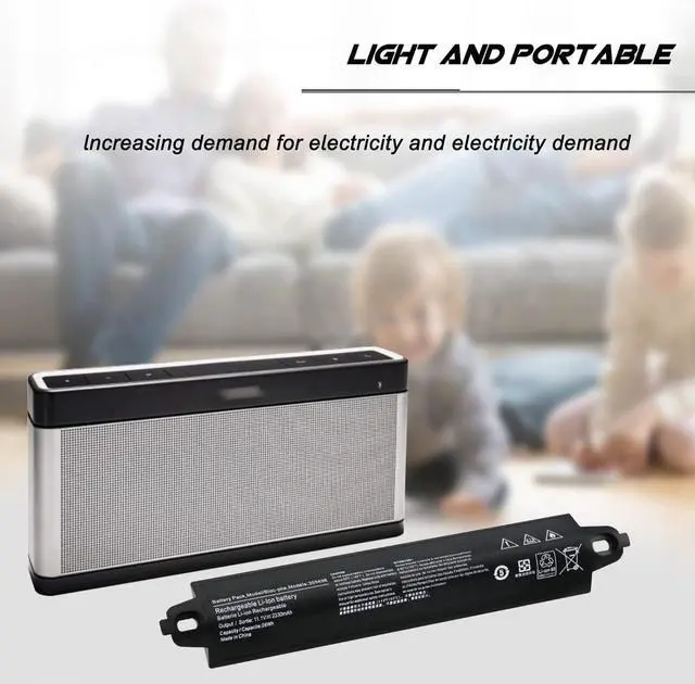 Alt view image 7 of 7 - 26Wh 359498 Battery Replacement for Bose SoundLink II SoundLink III Bose Soundlink 2 3 Bluetooth Speaker Mobile Portable Wireless Speaker 330107 359495 330105 404600 330105A 330107A 2330mAh