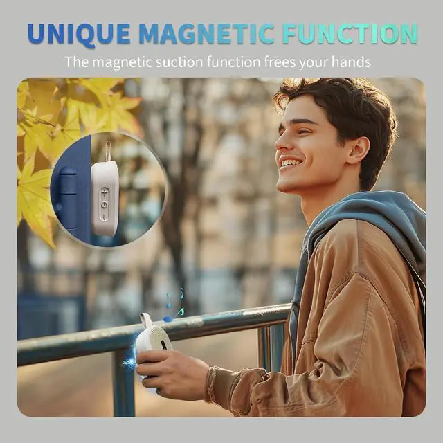 Alt view image 7 of 7 - SOWO Wireless Bluetooth Speaker, Ultra Portable Magnetic Speaker, Coverless IP67 Waterproof Design, 24 H Playtime, Small Speaker with Pro Sound, for Indoors, Outdoors, Hiking and Golf Speaker