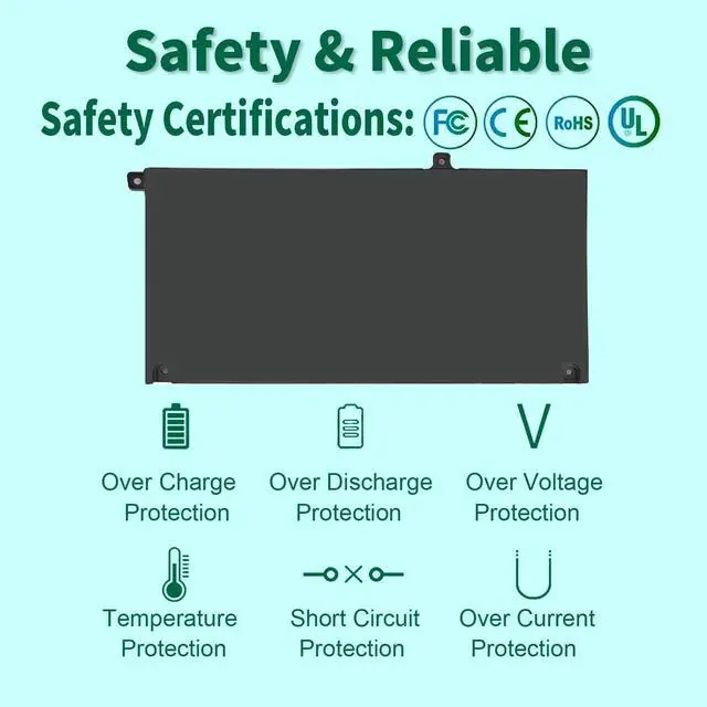 Alt view image 4 of 6 - LXHY 40Wh JK6Y6 Battery for Dell Inspiron 5300 5301 5401 5402 5408 5409 5501 5508 5509 5400 5406 7405 7300 7306 7500 7506 2-in-1 Series Latitude 3410 3510 Vostro 5301 5401 5501 P102F H5CKD 11.25V