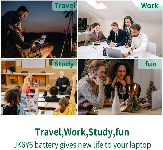 Alt view image 5 of 6 - LXHY 40Wh JK6Y6 Battery for Dell Inspiron 5300 5301 5401 5402 5408 5409 5501 5508 5509 5400 5406 7405 7300 7306 7500 7506 2-in-1 Series Latitude 3410 3510 Vostro 5301 5401 5501 P102F H5CKD 11.25V