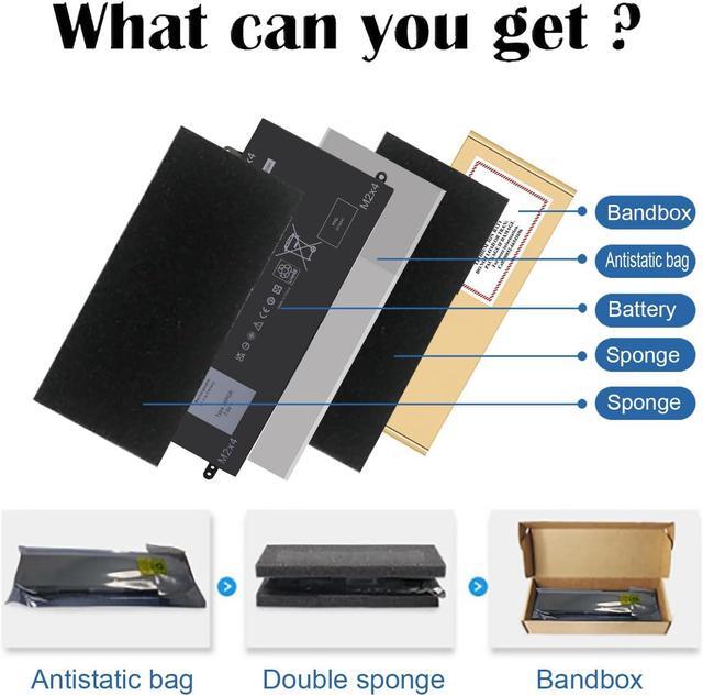 Alt view image 6 of 7 - LXHY Laptop Battery Replacement for Dell Latitude 12 5285 E5285 5290 2-in-1 Series T17G T17G001 T17G002 Tablet Notebook 1WND8 0J0PGR JOPGR 0RDYCT RDYCT X16TW NOT (MB991LL MC375LL MD314 MC724LL)