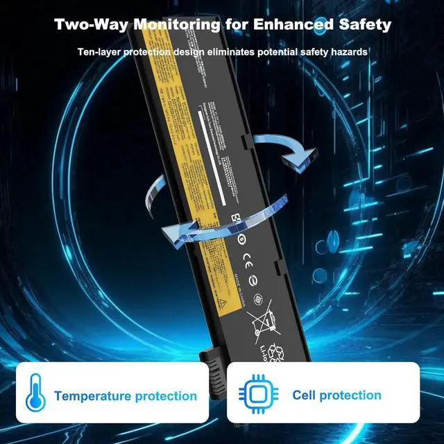 Alt view image 3 of 7 - LXHY 72wh 61++ 01AV427 01AV425 Laptop Battery for Lenovo Thinkpad T480 T470 A485 T580 P51S A475 TP25 T570 P52S Series SB10K97584 SB10K97579 SB10K97585 SB10K97580 4X50M08812 X50M08812 01AV490 11.1V