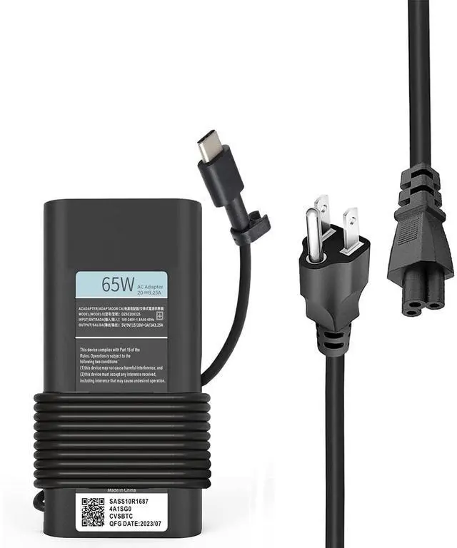 Main image of 65W USB Type C Laptop Charger for Dell USB C Charger, Dell Laptop Charger for Latitude 5420 7420 5520, Inspiron 16 7620 2-in-1,XPS 12 9520, XPS 13 9350 LA65NM190 HA65NM190 LA65NM170