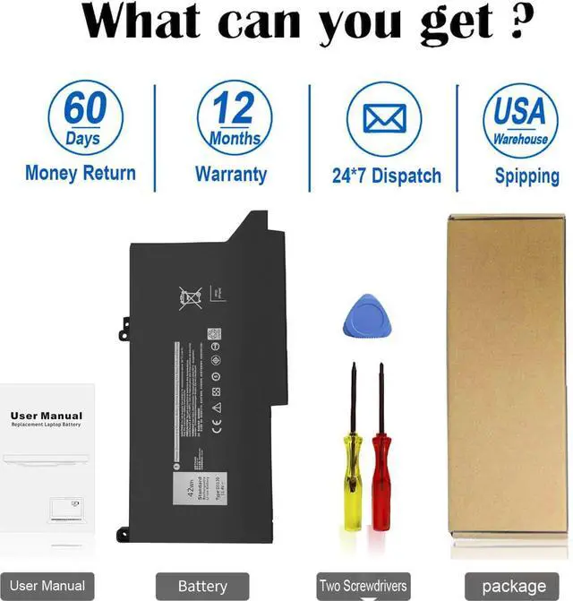 Alt view image 5 of 14 - LXHY 42Wh DJ1J0 Battery Replacement for Dell Latitude 7280 7290 E7280 E7290 13 7380 7390 E7380 E7390 14 7480 7490 E7480 E7490 Series DJ1JO P28S P28S001 451-BBZL PGFX4 ONFOH K8X0T 11.4V 3-Cell
