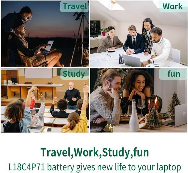 Alt view image 5 of 7 - LXHY 51Wh L18C4P71 L18M4P72 Battery Replacement for Lenovo Thinkpad X1 Carbon 7th Gen, X1 Carbon 8th Gen,ThinkPad X1 Yoga 4th/5th Gen Series 02DL005 02DL006 L18L4P71 SB10K97644 SB10K97642 15.4V