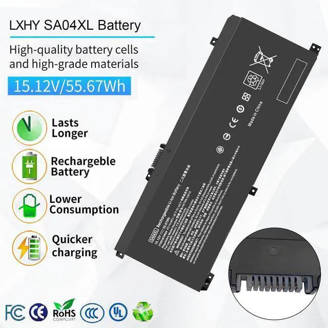 Alt view image 2 of 6 - LXHY SA04XL Battery for HP Envy X360 Battery Replacement 15m-ds0011dx 15m-dr0012dx 15m-dr0011dx 15m-ds0xxx 15m-dr0xxx 15t-dr100 15m-dr1xxx 17t-cg100 17-cg100 15M-DR 15M-DS Laptop L43267-005 L43248-AC2