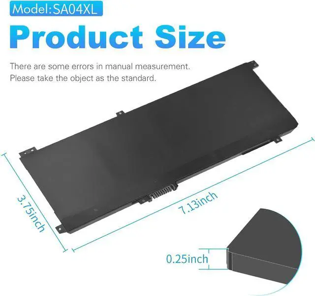 Alt view image 4 of 6 - LXHY SA04XL Battery for HP Envy X360 Battery Replacement 15m-ds0011dx 15m-dr0012dx 15m-dr0011dx 15m-ds0xxx 15m-dr0xxx 15t-dr100 15m-dr1xxx 17t-cg100 17-cg100 15M-DR 15M-DS Laptop L43267-005 L43248-AC2