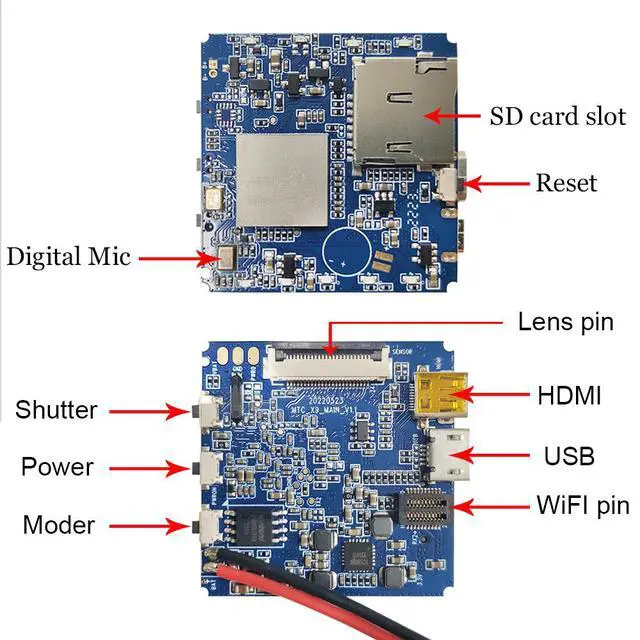 Alt view image 5 of 6 - 4K Wifi Camera X9 60FPS Micro Cam HD DVR Camcorder Remote Wireless Lens Module Video Recorder Support Rtsp
