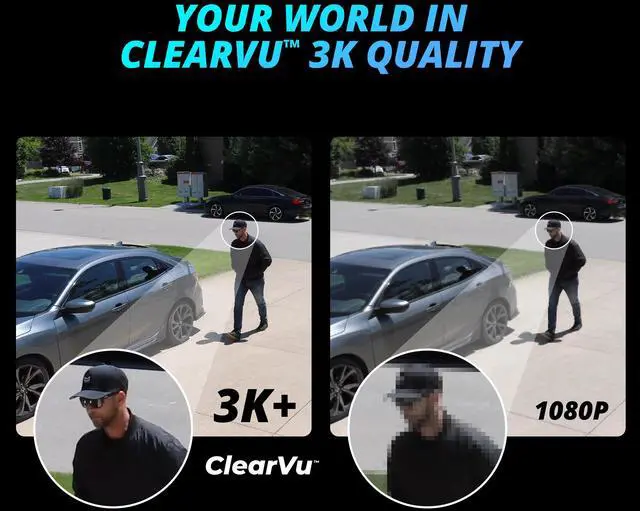 Alt view image 5 of 7 - Defender AI POWERED 3K+ Guard WIFI Tri-Lens PTZ Plug-in Security Camera, 3-in-1 Technology, 360° Tracking, 8X Zoom, Human/Vehicle AI Detection, Mobile App
