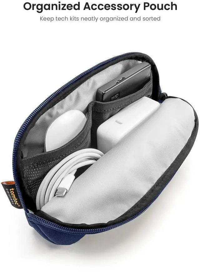 Alt view image 3 of 5 - tomtoc 360 Protective Laptop Sleeve Set for 16-inch MacBook Pro M4/M3/M2/M1 Pro/Max A3403 A3186 A2991 A2780 A2485 2024-2019, Dell XPS 16 Plus Laptop, Water-Resistant MacBook Case with Accessory Pouch