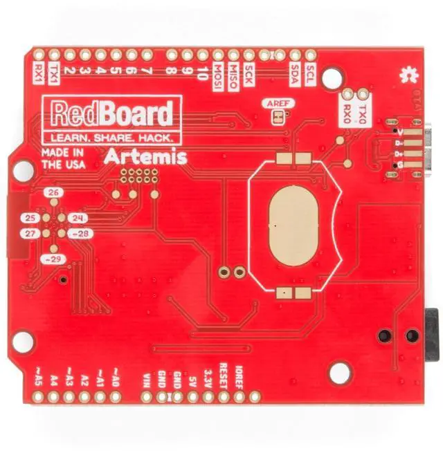 Alt view image 3 of 5 - SparkFun RedBoard Artemis Machine Learning Development Board Includes BLE One megabyte of Flash USB-C connector Qwiic I2C MEMS microphone Compatible with Arduino IDE Run TenserFlow models R3 footprint