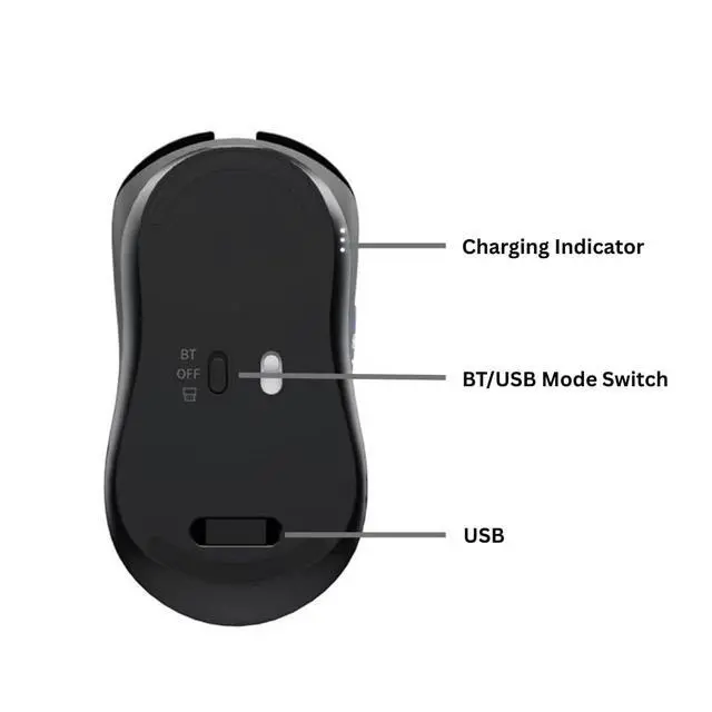Alt view image 3 of 5 - Azpen VoiceX Pro Wireless AI Mouse for PC and Laptop with Voice Input, Live Translation, ChatGPT Support, and One-Touch Search