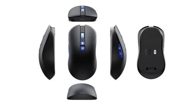 Alt view image 4 of 5 - Azpen VoiceX Pro Wireless AI Mouse for PC and Laptop with Voice Input, Live Translation, ChatGPT Support, and One-Touch Search