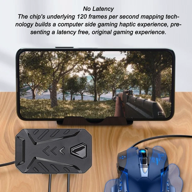 Alt view image 2 of 5 - Zunate Half Hand Gaming Keyboard and Mouse Combo, 3 in 1 Mobile Game Combo Pack, Half Hand Gaming Keyboard Set with Mobile Gamepad Controller, Mouse Converter for PC