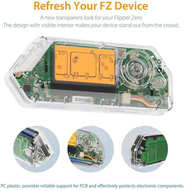 Alt view image 3 of 5 - HCJYC Transparent Hard Case for Flipper Zero (Clear)