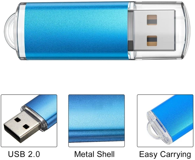 Alt view image 2 of 5 - TOPESEL 50 Pack 4GB USB 2.0 Flash Drive High Speed Thumb Drive Memory Stick Jump Drive 4G USB Drive Zip Drive for PC laptops, Tablets, TVs, car Audio Blue(50Pack 4G)