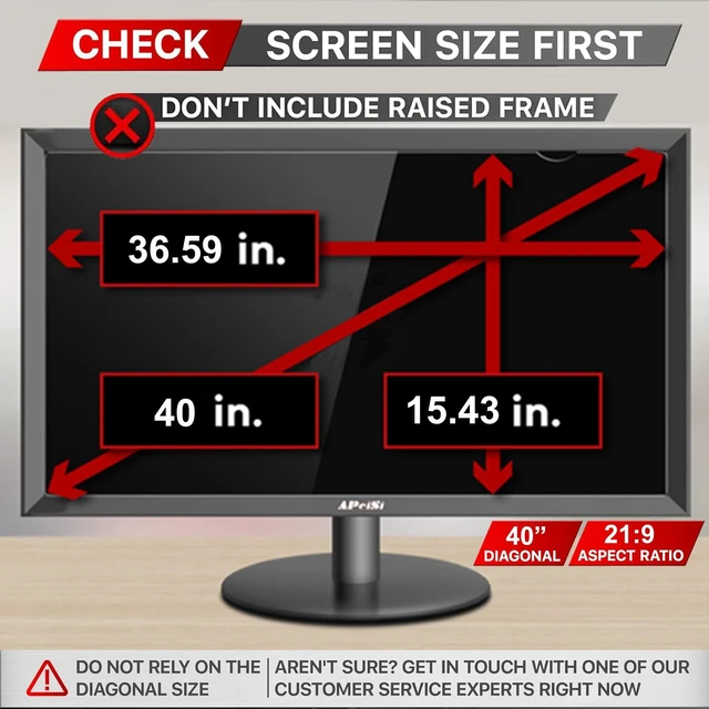 Alt view image 2 of 5 - APeiSi 40 Inch Privacy Screen Filter for 21:9 Curved Ultrawide Monitor