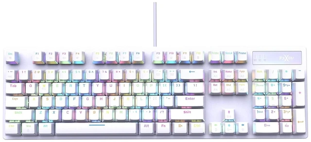 Main image of FOXXRAY HKM-88 Full-Size Mechanical Gaming Keyboard, Customizable Keys with Macro Support, RGB Backlit, Standard Clicky Blue Switches, USB Plug and Play for PC