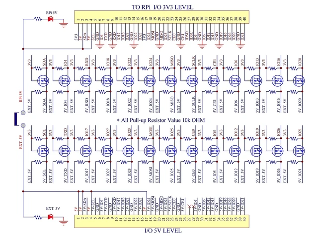 Alt view image 3 of 5 - OONO Raspberry Pi 3.3V to 5V 26 I/O Bidirectional Voltage-Level Shifter Module for Raspberry Pi, Logic Level Converter