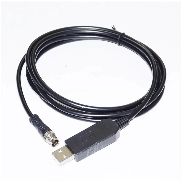 Main image of RIKYJIC USB Male to M8 4-Pin Male Connector RS232 Serial Communication Cable for Sick Safety Controller with PC Replacement for Original Cable DSL-8U04G10M025KM1(2 Meters)