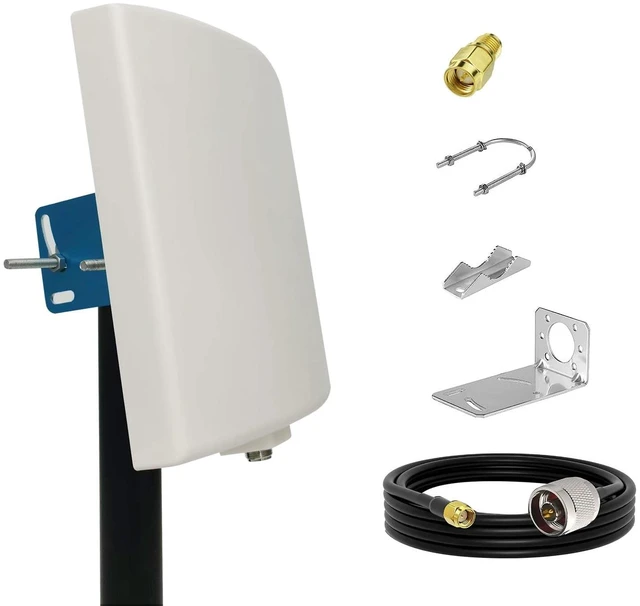 Main image of SignalPlus WiFi Antenna Outdoor Long Range, Outdoor WiFi Directional Antenna, Dual Band WiFi Panel Antenna 2.4GHz 5.8GHz 5GHz, 15dBi, for WiFi Router, WiFi Access Point, AP, 3meter Cable, RP-SMA, SMA