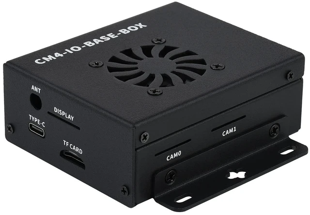 Main image of Waveshare Mini-Computer Based On Raspberry Pi Compute Module 4 (NOT Included) Mini IO Board Lite Ver Metal Case with Cooling Fan