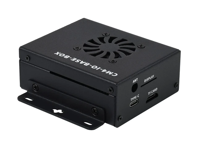 Alt view image 4 of 4 - Waveshare Mini-Computer Based On Raspberry Pi Compute Module 4 (NOT Included) Mini IO Board Lite Ver Metal Case with Cooling Fan