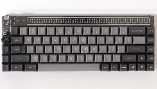 Main image of nullbits Nibble 65% 72 Key Programmable QMK Mechanical Keyboard Kit (Black)
