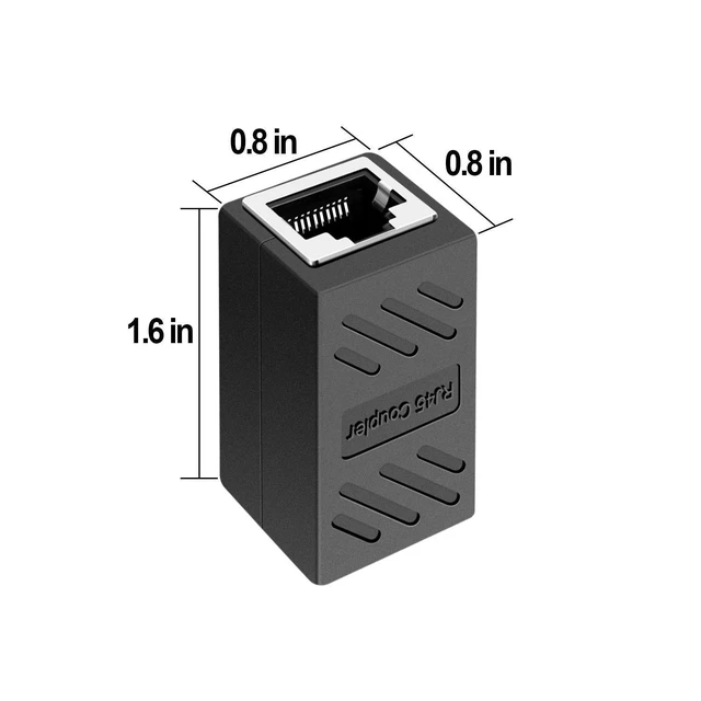 Alt view image 4 of 5 - Y.D.F RJ45 Coupler, Ethernet Connectors, Shielded in-Line Coupler for Cat7/Cat6/Cat5e/Cat5 Ethernet Cable Extender Connector - Female to Female (Black-20 Pack)