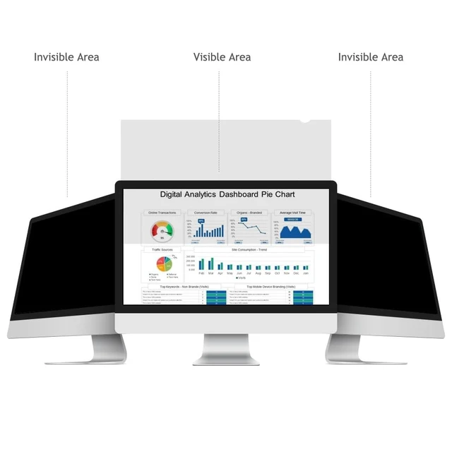 Alt view image 2 of 5 - WELINC 23.6 Inch - 16:9 Aspect Ratio - Computer Privacy Screen Filter for Widescreen Monitor - Anti-Glare - Anti-Scratch Protector Film - Protects Your Eyes from Harmful Glare and Blue Light